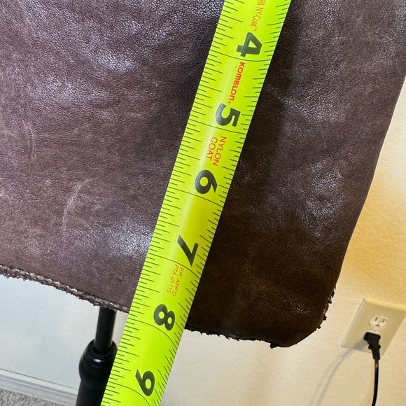 Langellotti Textured Brown Leather Crossbody Bag Snake-Reptile Pattern - Picture 14 of 16